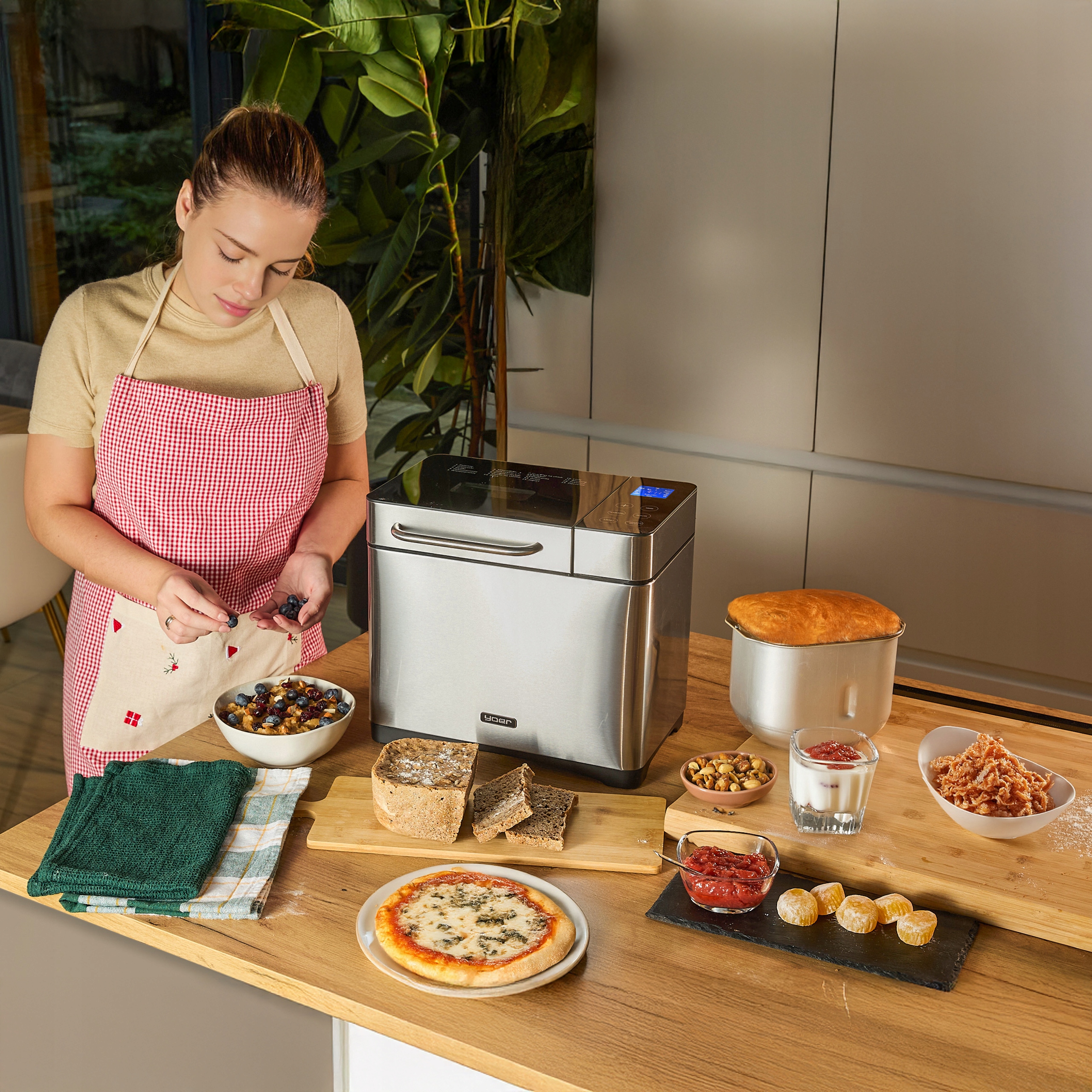 Wypiekacz do chleba Automat Yoer INOX +Przepisy +19 programów +LODY Marka Yoer