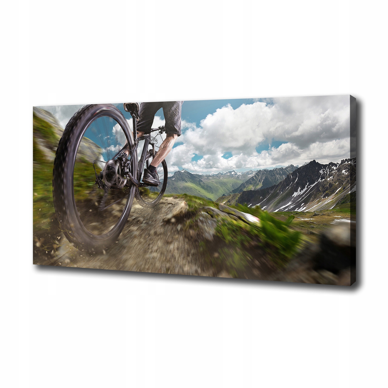 Fotoobraz obraz na plátně Horská cyklistika 100 x 50 cm
