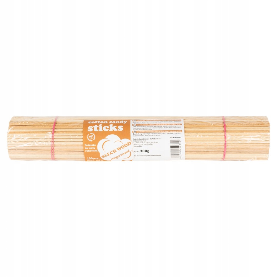 

Patyczki do waty cukrowej bukowe 30cm/4mm z ateste