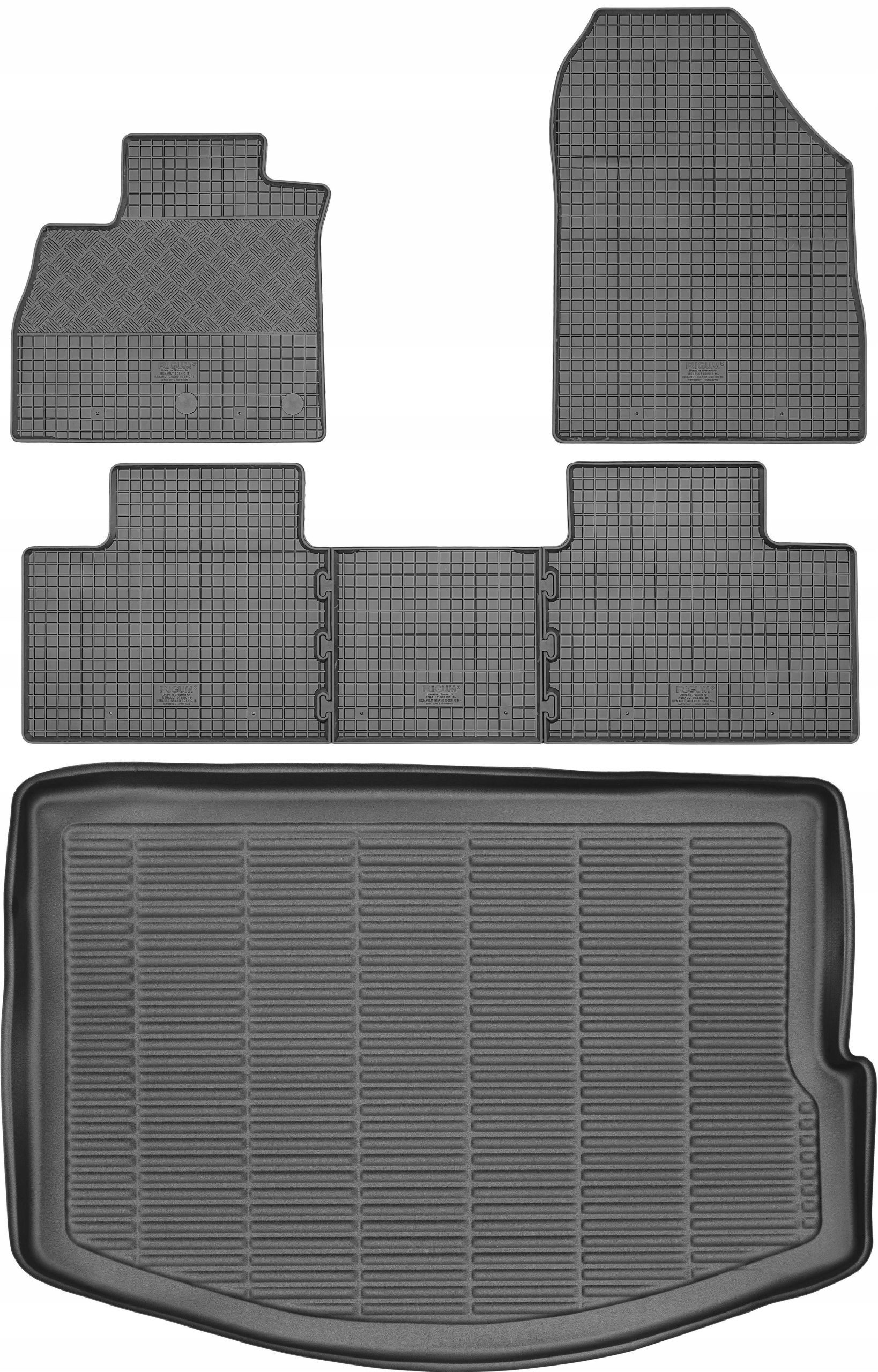 Renault Scenic IV Minivan od roku 2016 Sada Koberce batožinový priestor