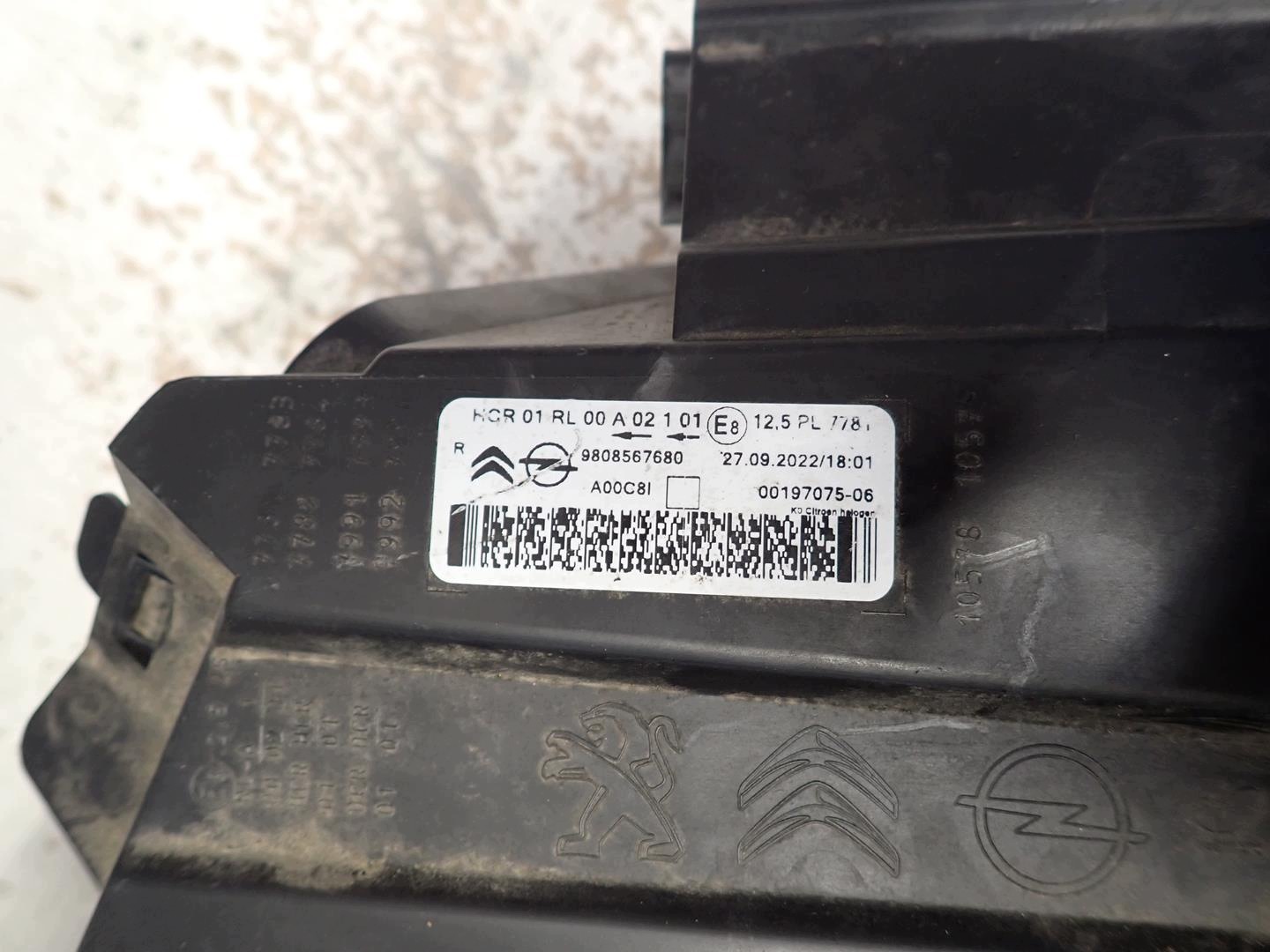 light front front right CITROEN JUMPY III VIVARO C 2016- 9808567680