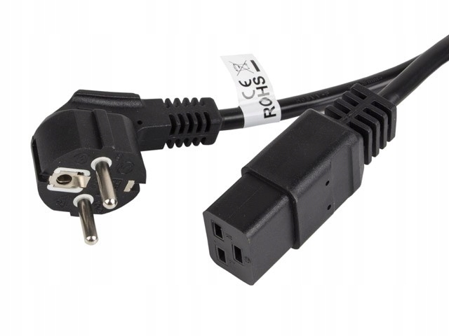 

Kabel Zasilania Serwerowy C19 Schuko 1,8m Lanberg