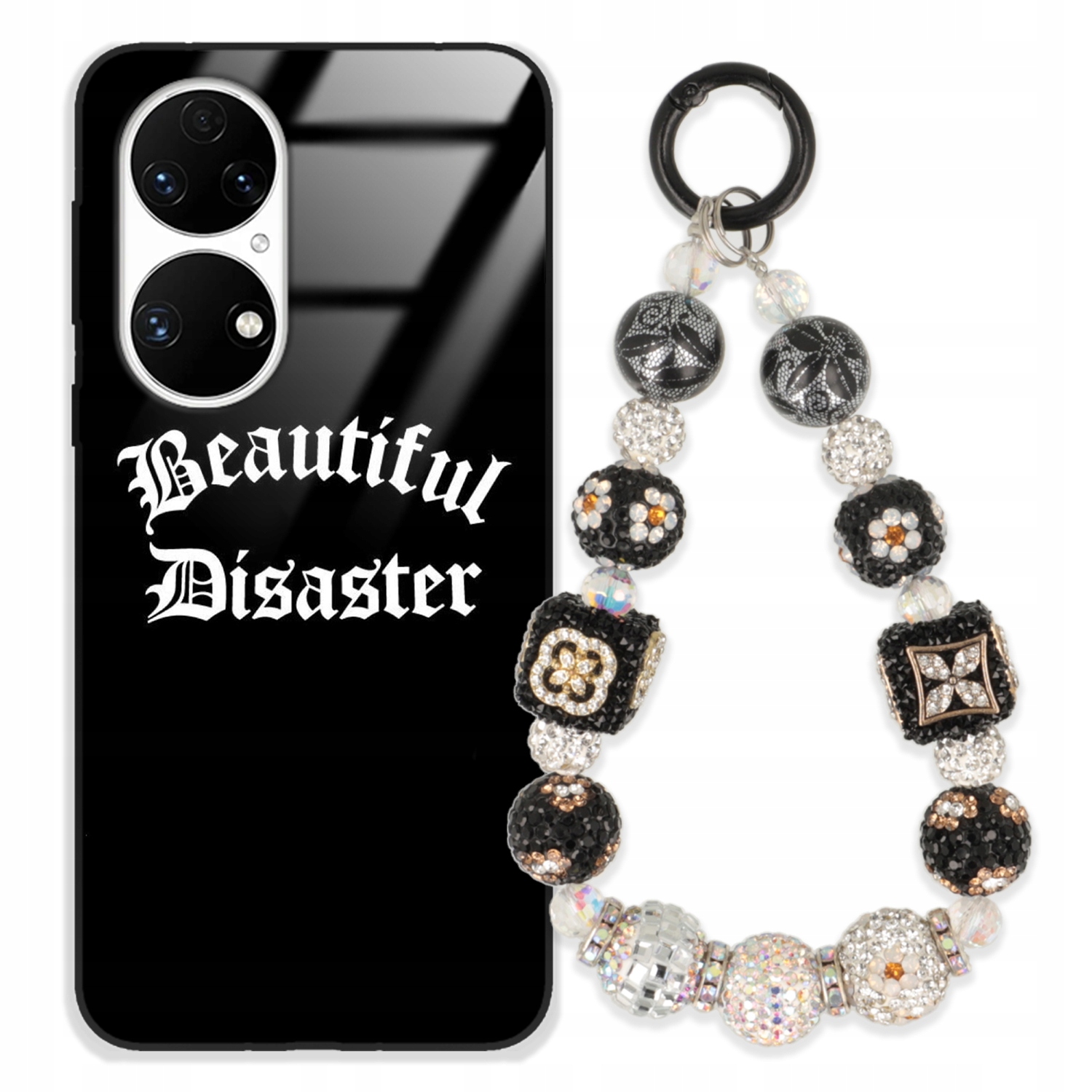 Puzdro Na Huawei P50 Case Glass Kľúčenka Elegantné Prémiové Dizajnové Puzdro