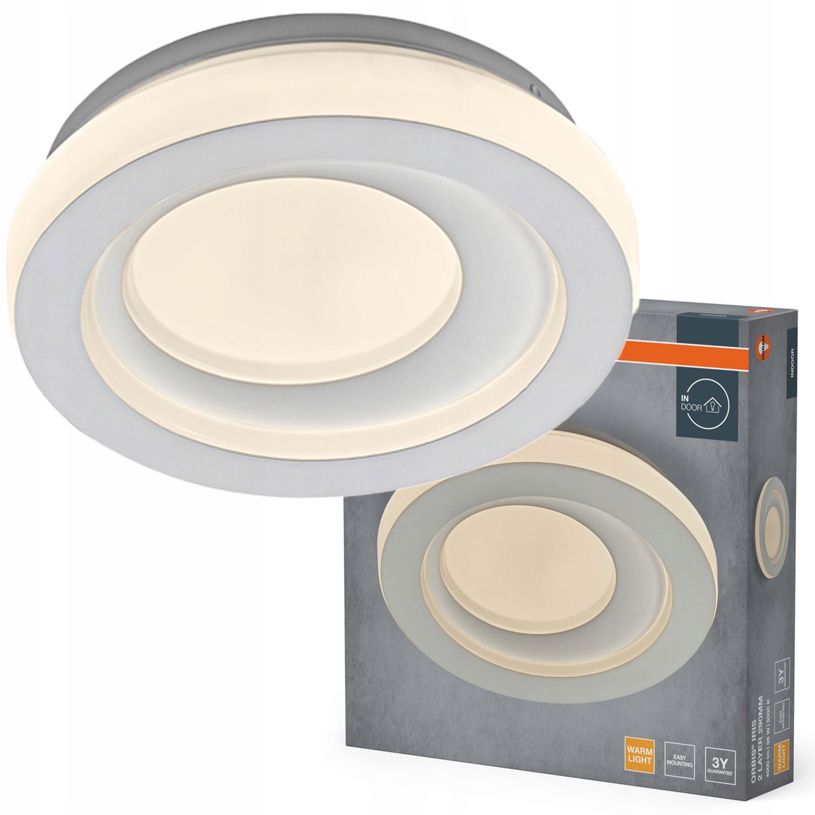 Stropné Svietidlo Led Nástenná lampa 36W 2600lm 3000K Teplá biela Orbis Osram
