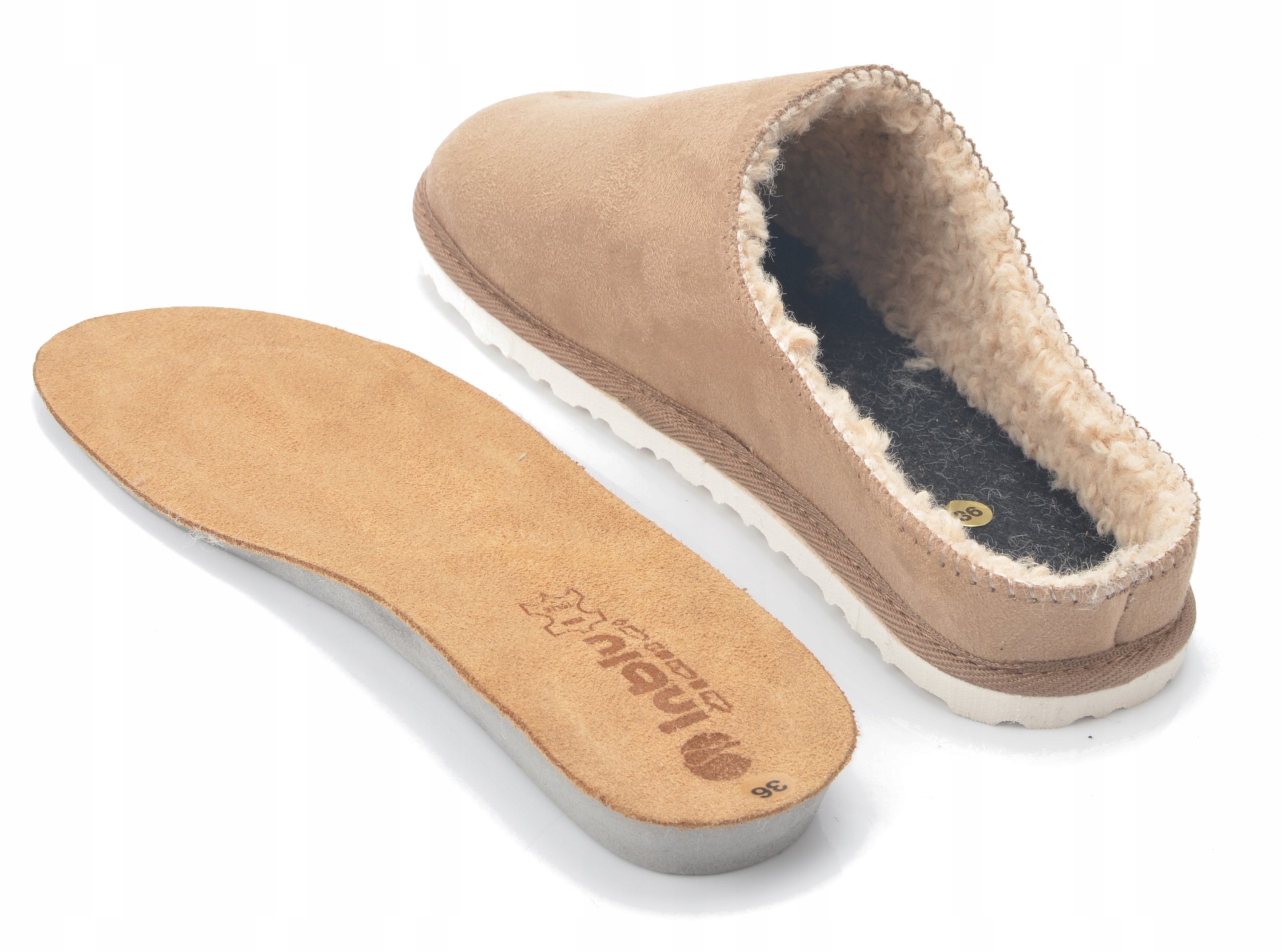 INBLU KAPCIE FUTRO KLAPKI DAMSKIE CS34 BAMBOSZE 39 Model CS-34