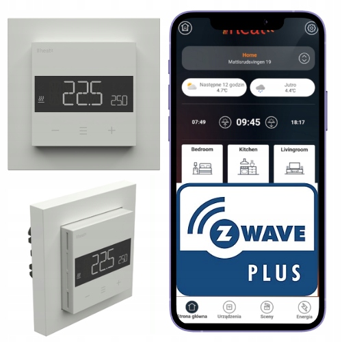 Heatit Z-TRM6 inteligentný termostat Z-Wave na vykurovanie 230V 16A