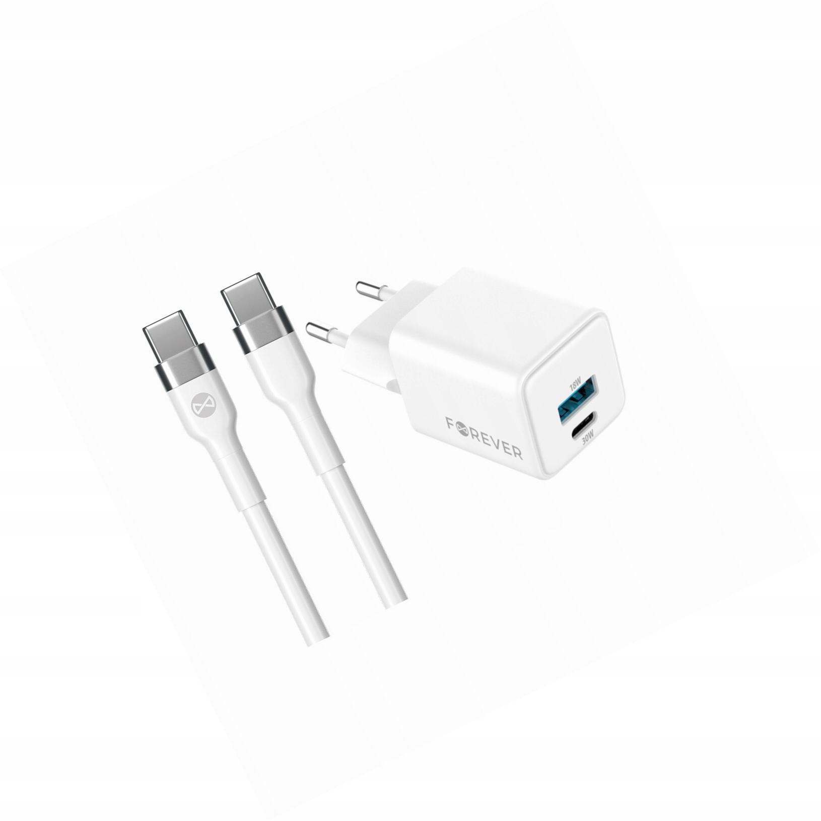 Szybka ładowarka GaN 30W 2 wejścia Usb i Usb-c z kablem do Xiaomi Poco C75