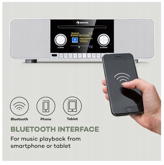 AUNA CONNECT CD MKII RADIO INTERNETOWE CD FM BT MP3 DAB+ SPOTIFY Kod producenta 10037491