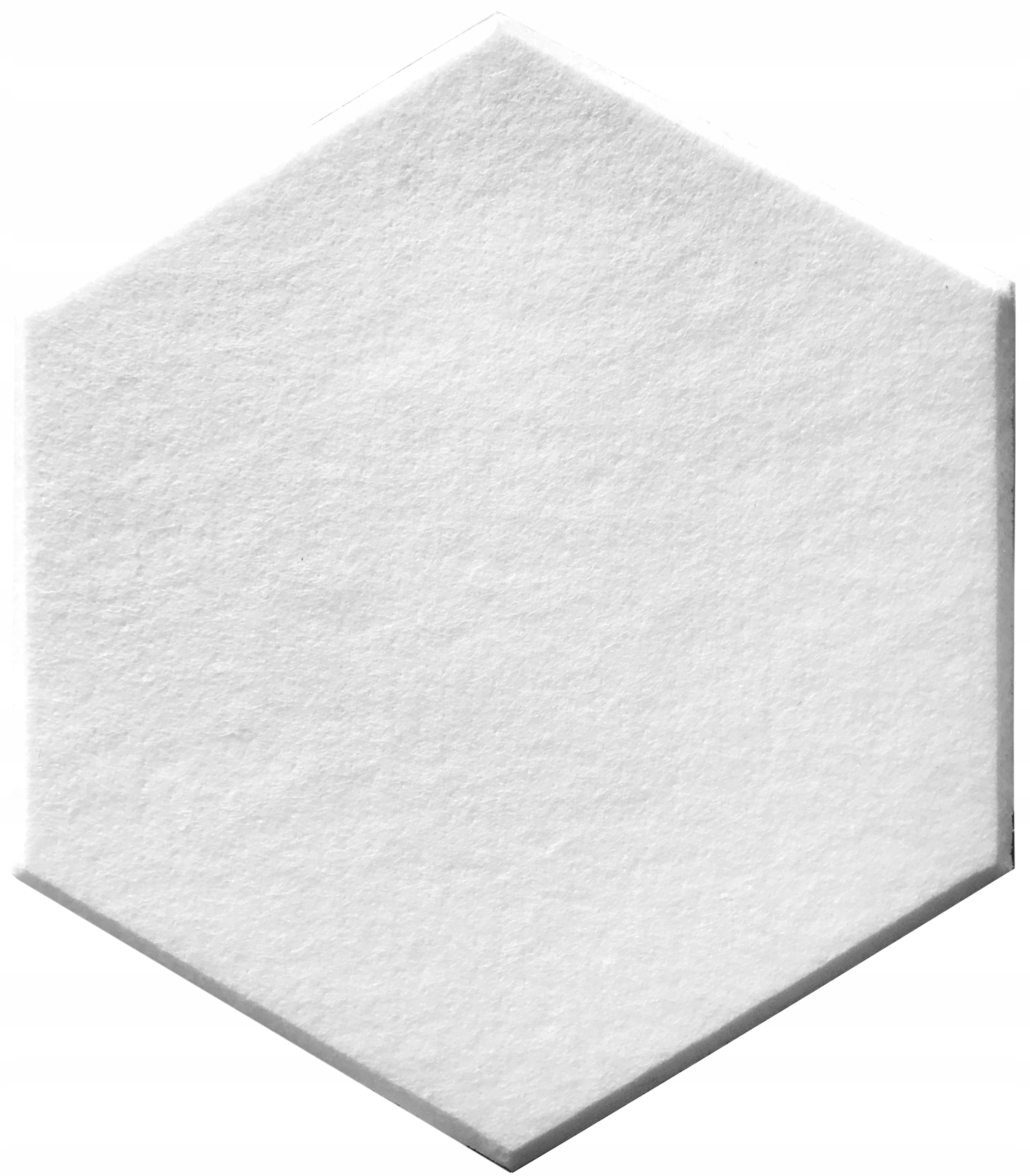 

Panele ścienne filcowe samoprzylepne Hex02 Biały