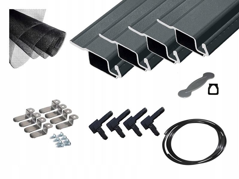 100x140 Zestaw moskitier do samodzielnego montażu ramka aluminiowa siatka