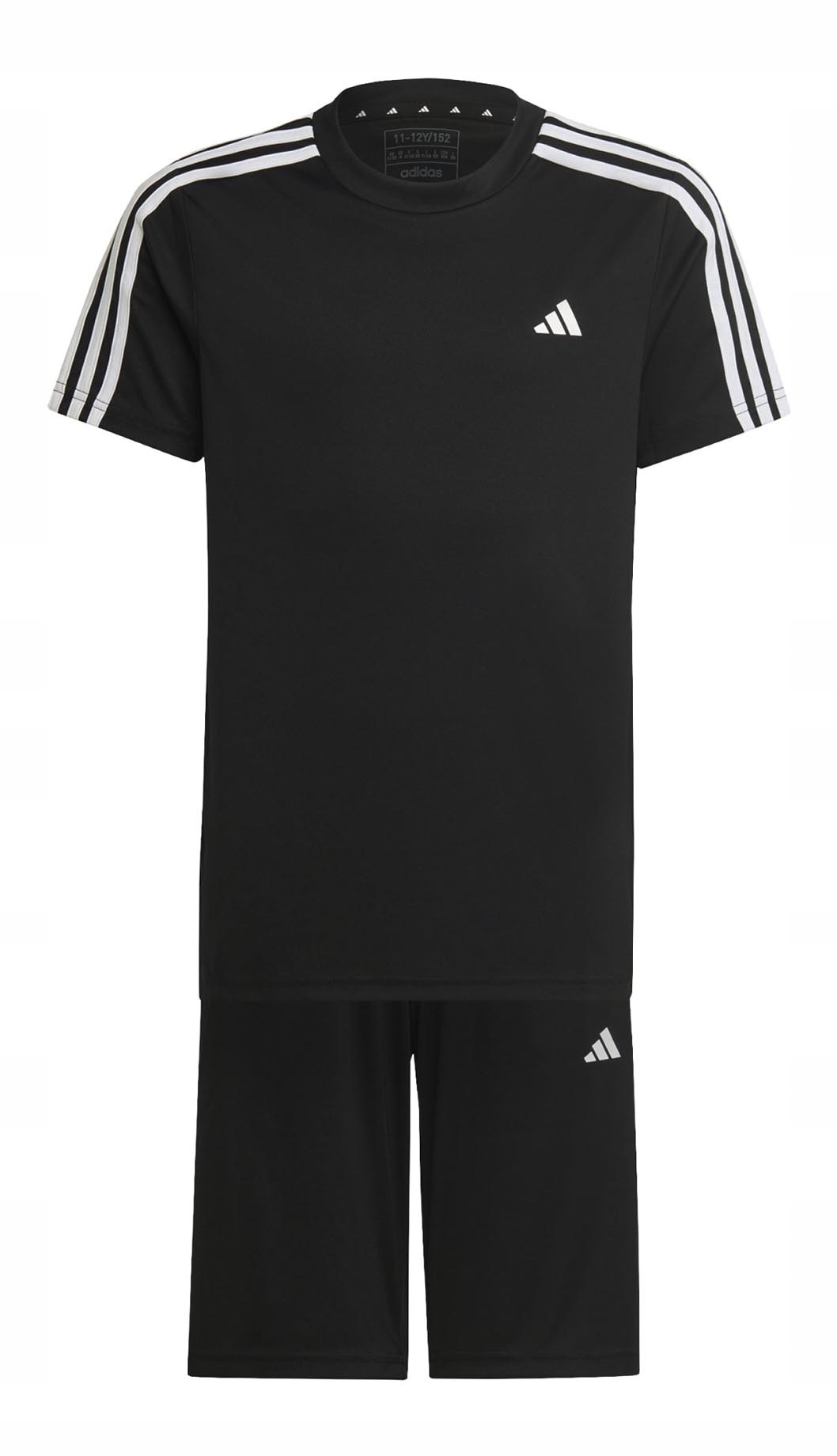 Strój Dziecięcy Adidas Piłkarski Czarny Na Wf Koszulka Spodenki M Komplet