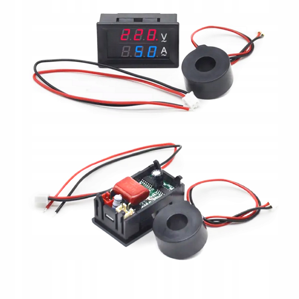 AMPEROMIERZ WOLTOMIERZ PANELOWY 100A 500V NAPIĘCIE PRĄDU ZMIENNEGO AC LCD Model TMP-AC-100A