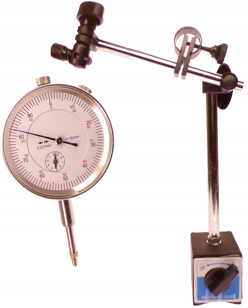 PODSTAWA MAGNETYCZNA CZUJNIKA ZEGAROWEGO + ZEGAR