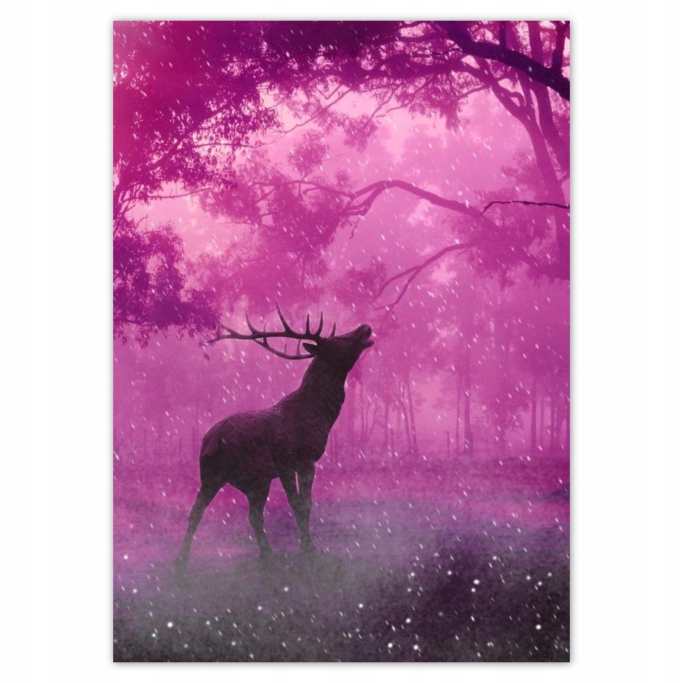 

Naklejki 50x70 Jeleń w magicznym lesie