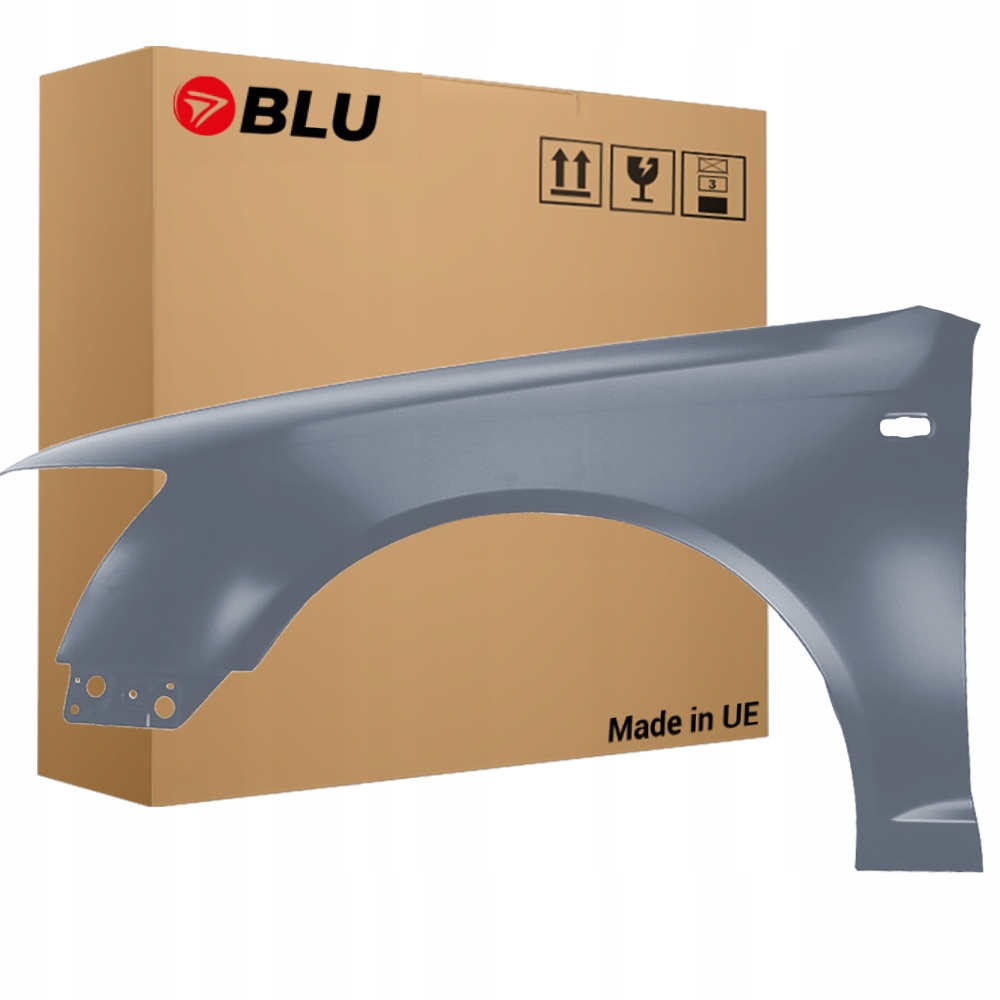 Blu Blatník Audi A6 C6 LY7G levý stříbrný 04-08 přední QuarzGrau