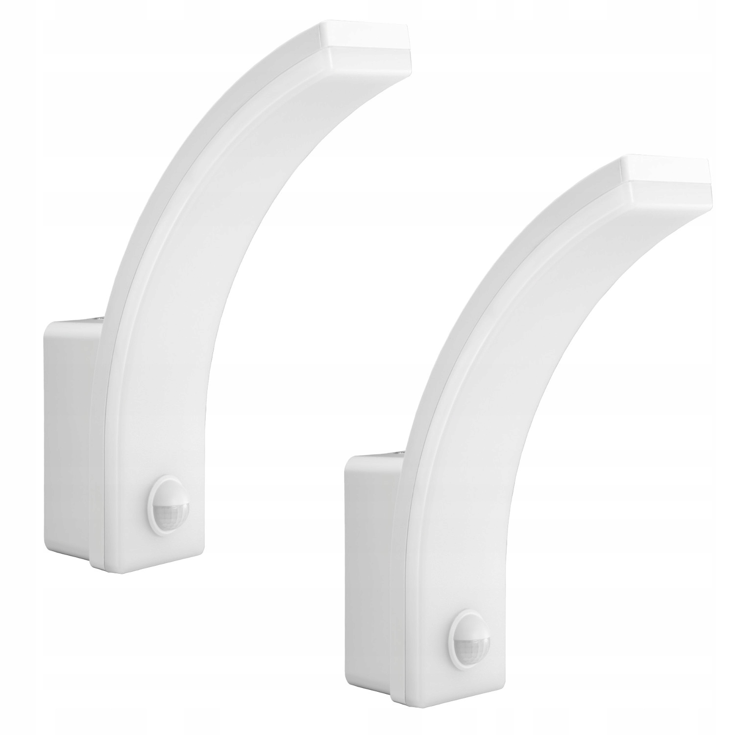 2x Led zahradní nástěnné svítidlo s pohybovým a soumrakovým senzorem IP65 bílé