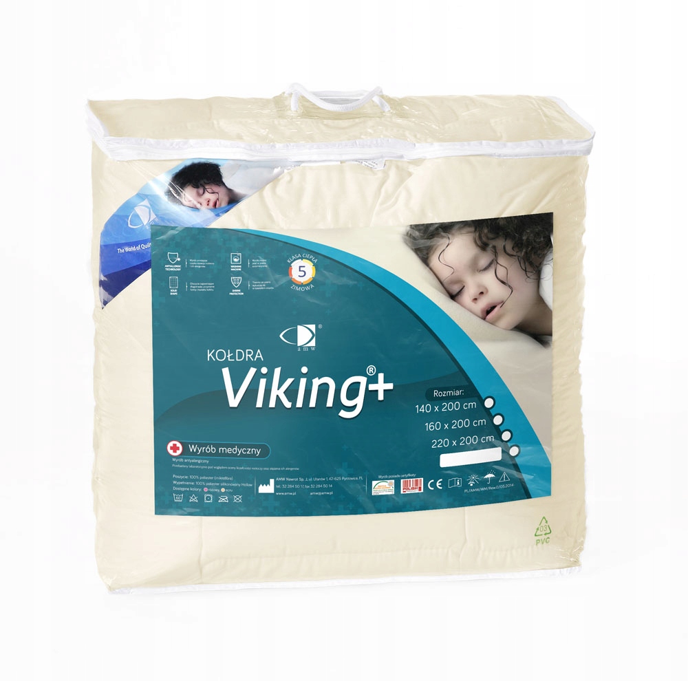 

Kołdra antyalergiczna 160x200 Viking Plus 1,20 kg