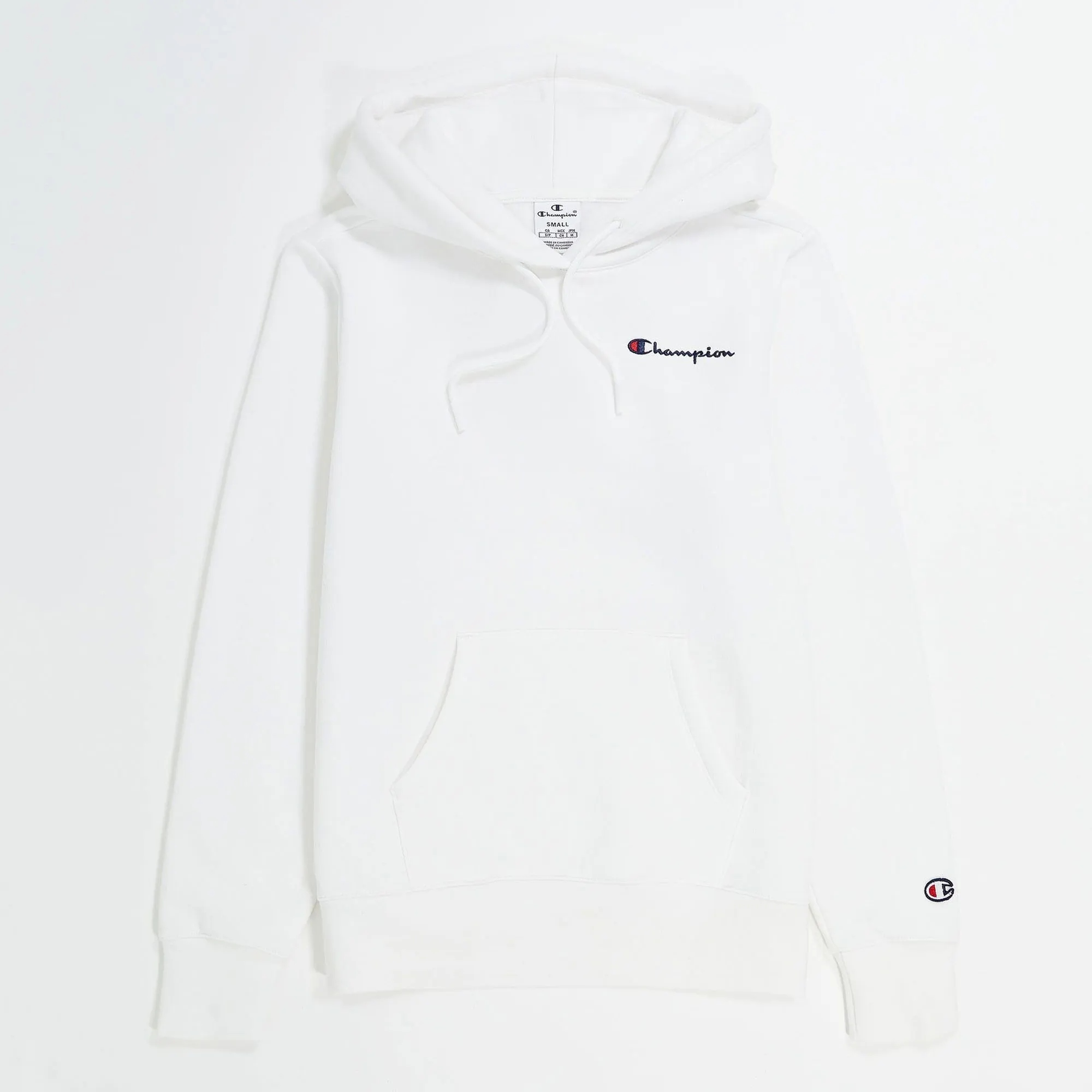 Champion Legacy Logo Dámská fleecová mikina s kapucí bílá velikost Xs