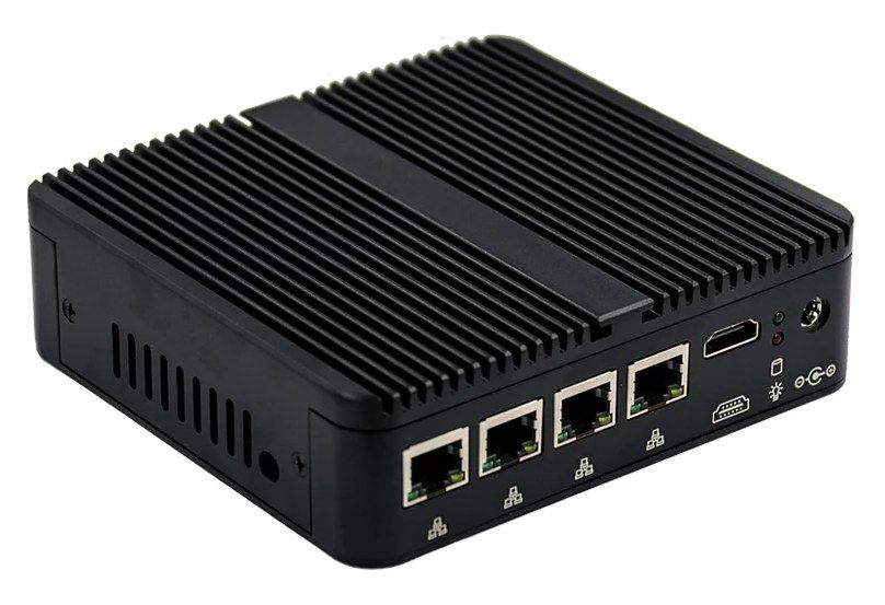 Mini PC Intel Atom 4x LAN RS232 VPN Ruter b/w Model M4-J4125L4