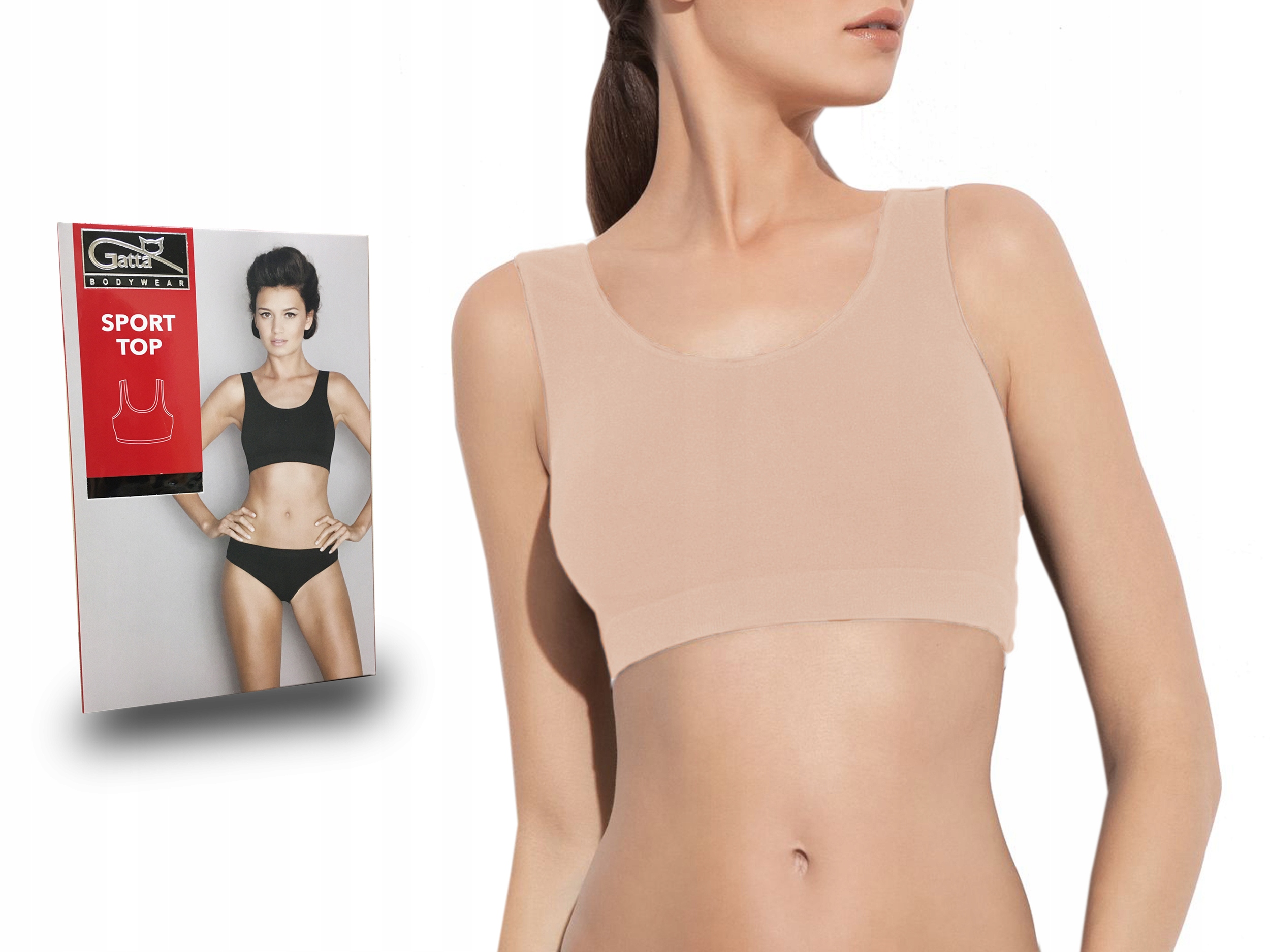 

Biustonosz bezszwowy Gatta Sport Top, natural, M