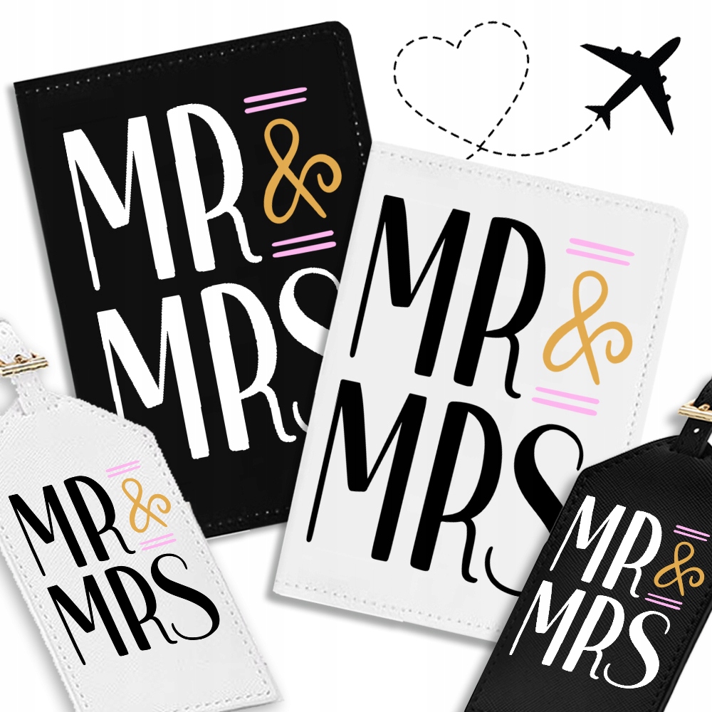 Sada Pouzdro na cestovní pas do zavazadla pro manželství