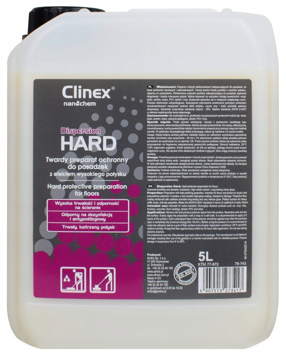 

Clinex Disperison Hard 5l - Do Ochrony Posadzek