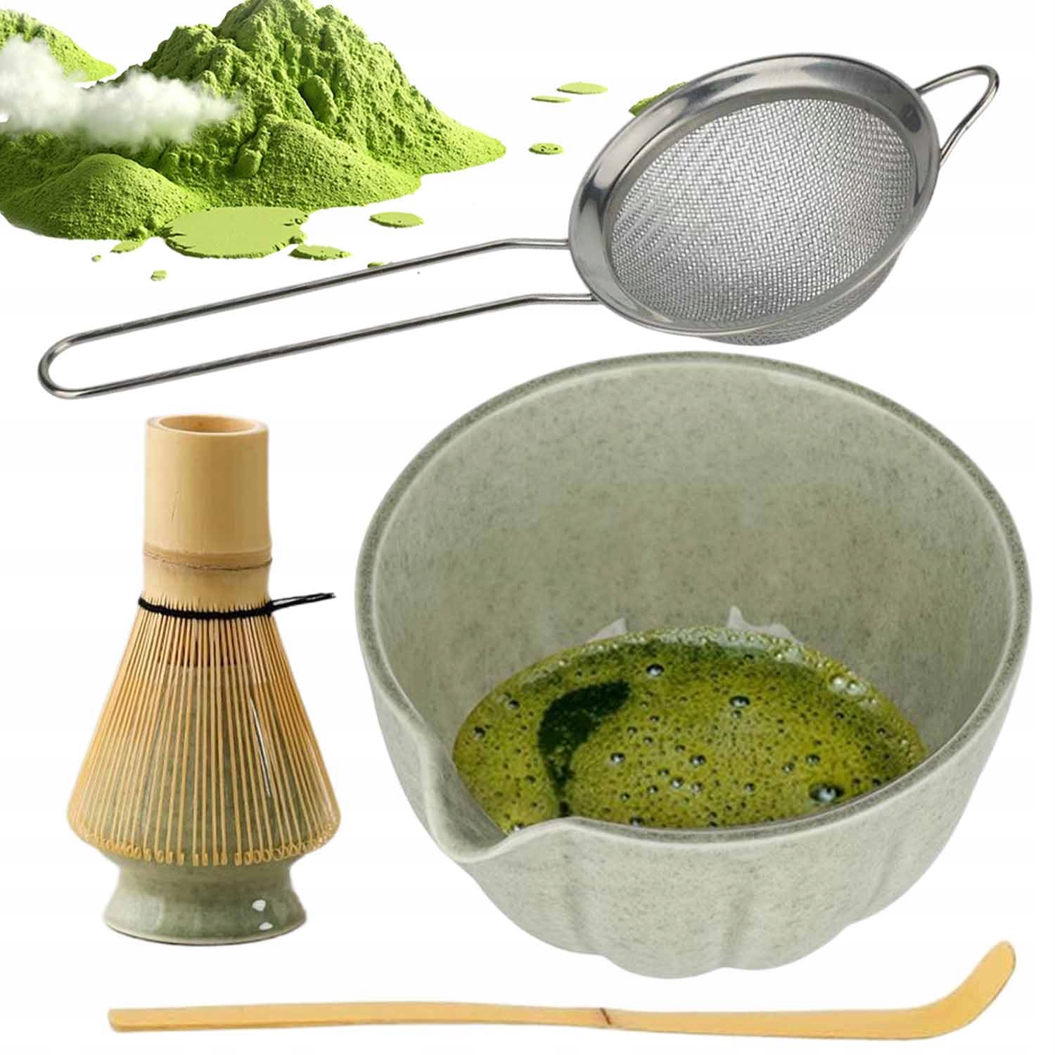 Zestaw Do Herbaty Matcha 5-CZĘŚCIOWY Zestaw Startowy Do Zielonej Herbaty