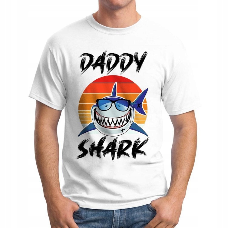 

Męska Koszulka Dzień Ojca Tata Daddy Shark 2XL