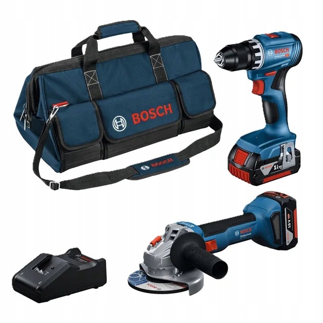 Zestaw Bosch Professional Gsr 18V-45 Gws 18V-8 18V 2x4Ah