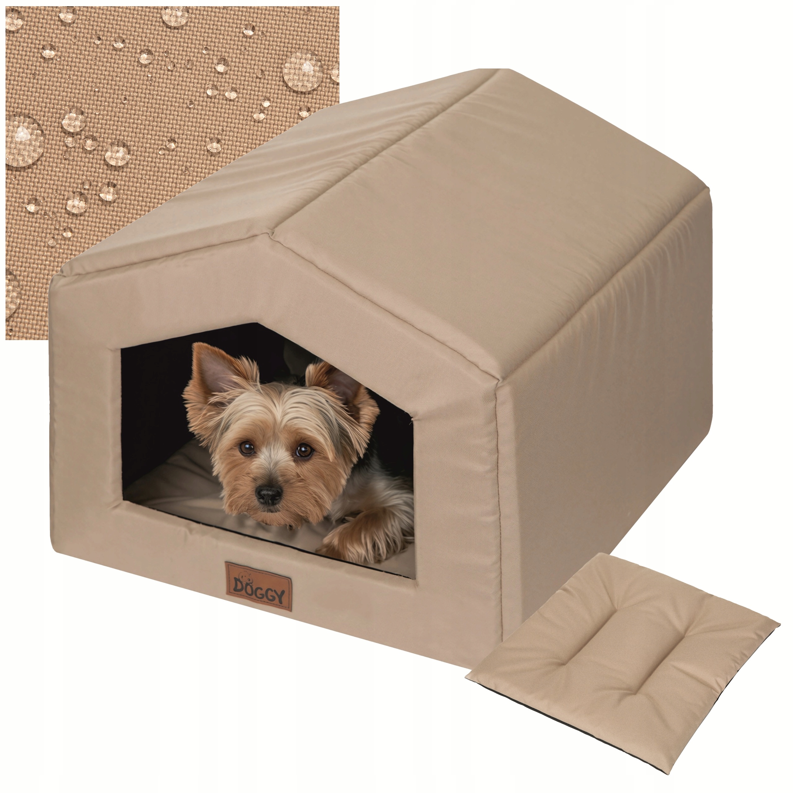 Levně Pelíšek s boudou pro psa Domeček pro psa z látky s polštářem 55x59x34 cm