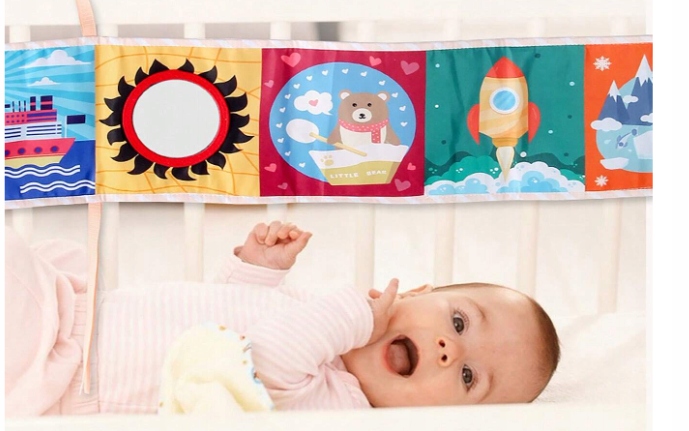 KSIĄŻECZKA SENSORYCZNA KONTRASTOWA MIĘKKA NAUKA WIDZENIA KSZTAŁTY DZWIĘKI Płeć unisex