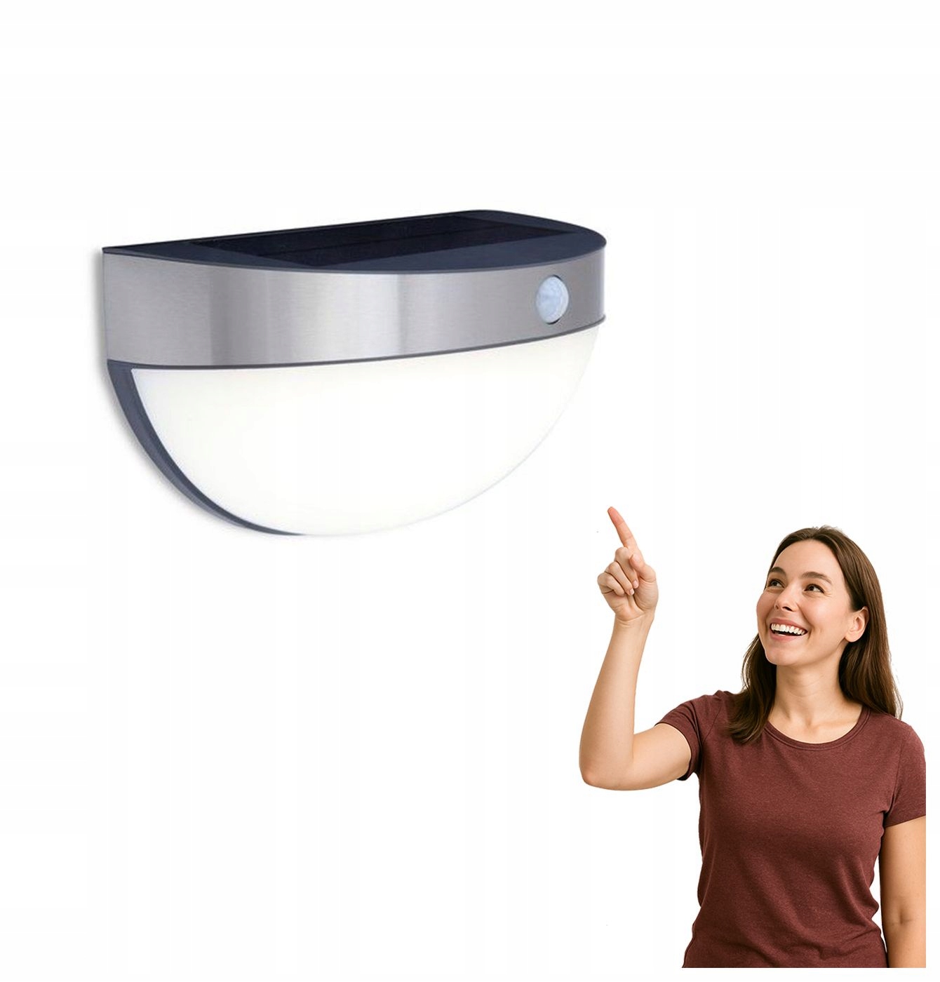 Solární lampa nástěnná Led lampa Bubble 2W se senzorem Lutec