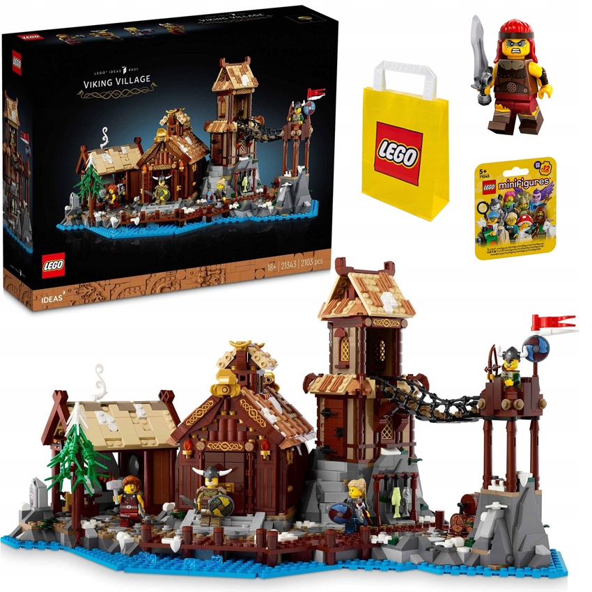 Lego Ideas 21343 Vikingská vesnice Divoký barbar Minifigurka 71045