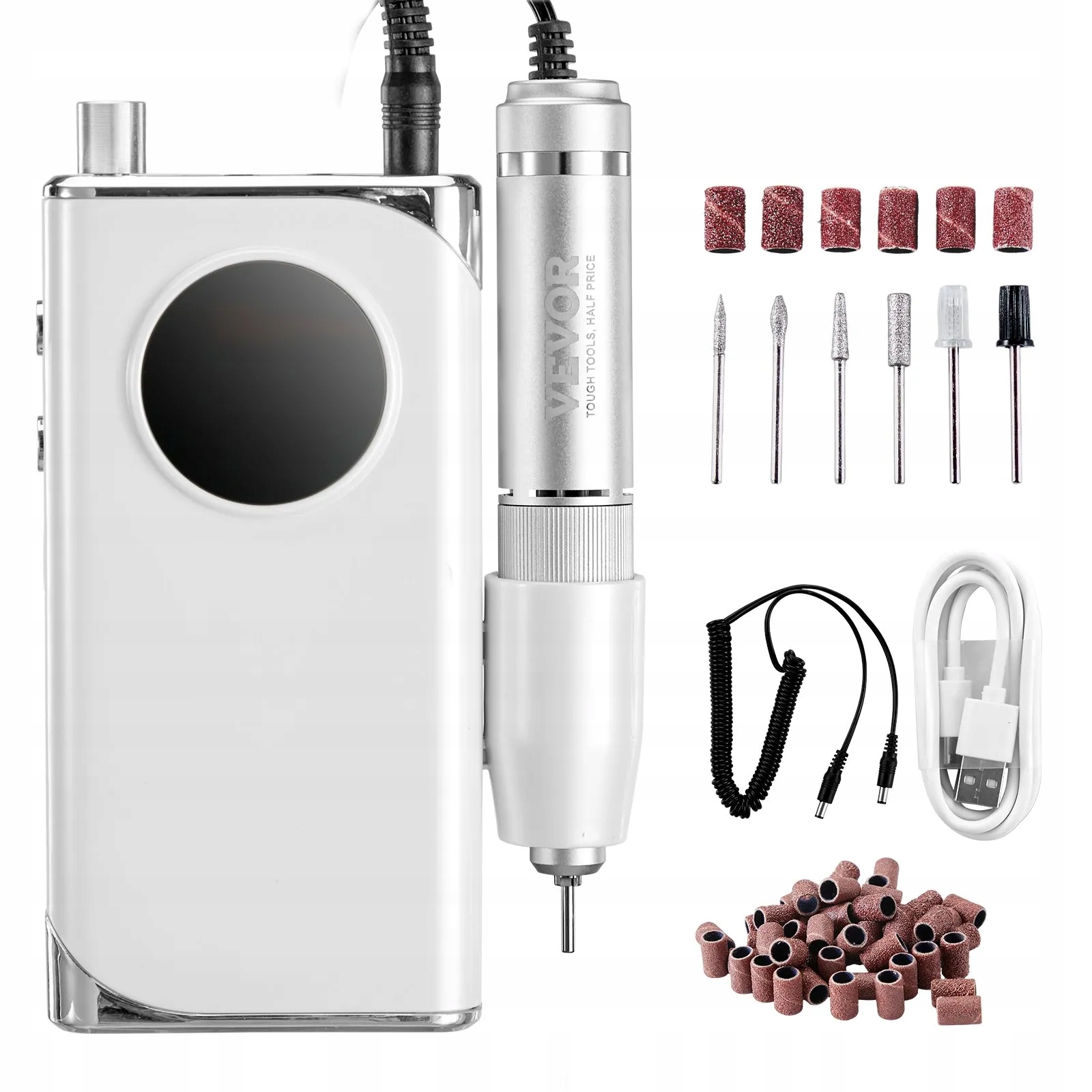 Bruska na nehty 40000RPM bezdrátová LCD manikúra/pedikúra