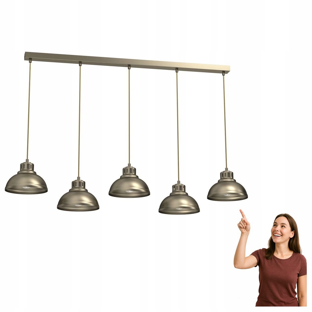 Pětibodová závěsná lampa na liště Sven 8939 Luminex