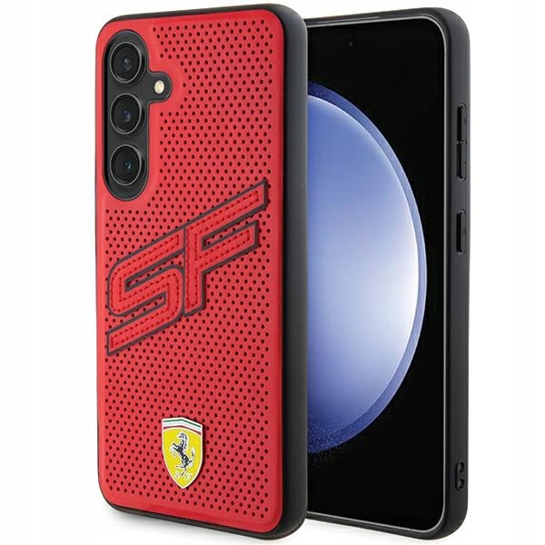 Pouzdro Ferrari Big Sf Perforated Pro Samsung S24 S921 Červené