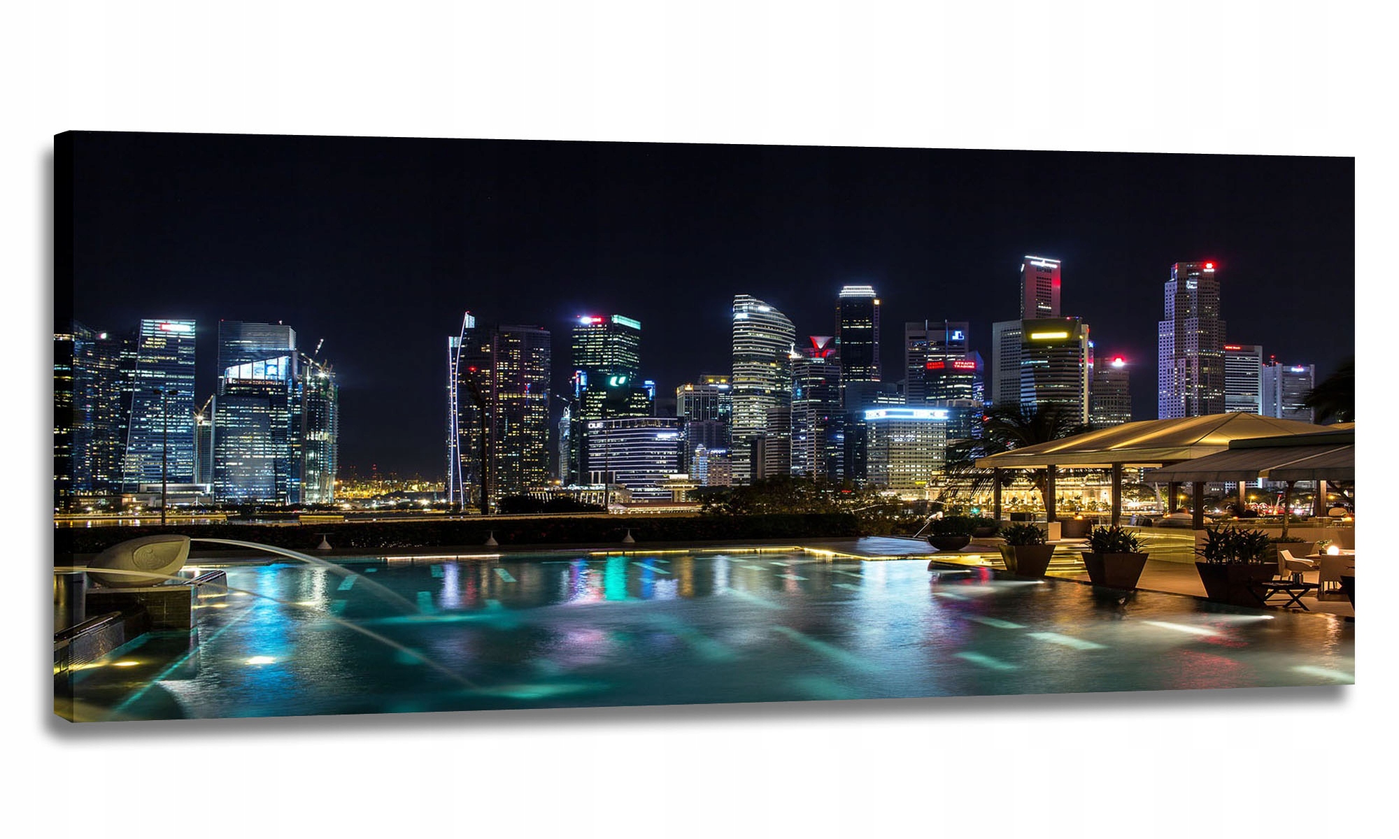 OBRAZ LED 150x70 KINKIET LED pilot Miasto nocą