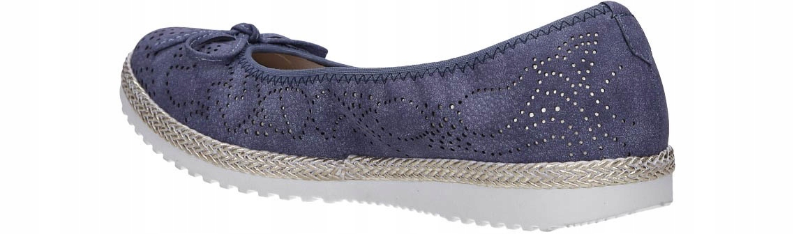 BALERINY ESPADRYLE WKŁADKA SKÓRA KOKARDKA NEW r 37 Wysokość obcasa/platformy 2 cm