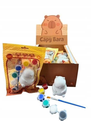KAPIBARA DIY ZABAWKA DO WŁASNORĘCZNEGO MALOWANIA FARBKAMI CAPYBARA Marka bez marki