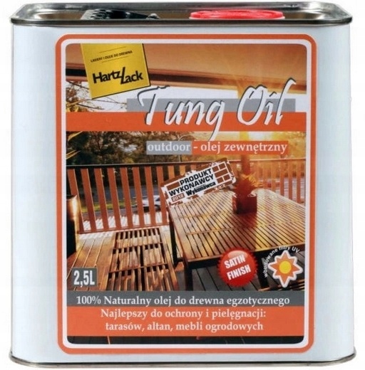Hartzlack Olej Tungowy Tung Oil Olej Do Drewna Tarasów Altan Mebli 2.5L