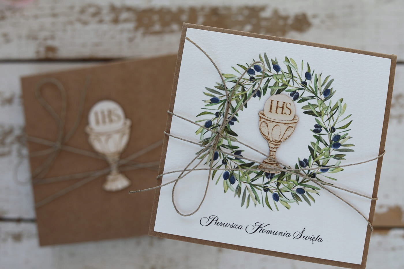 Originální k prvnímu svatému přijímání přání – ručně vyrobená pohlednice na svaté přijímání