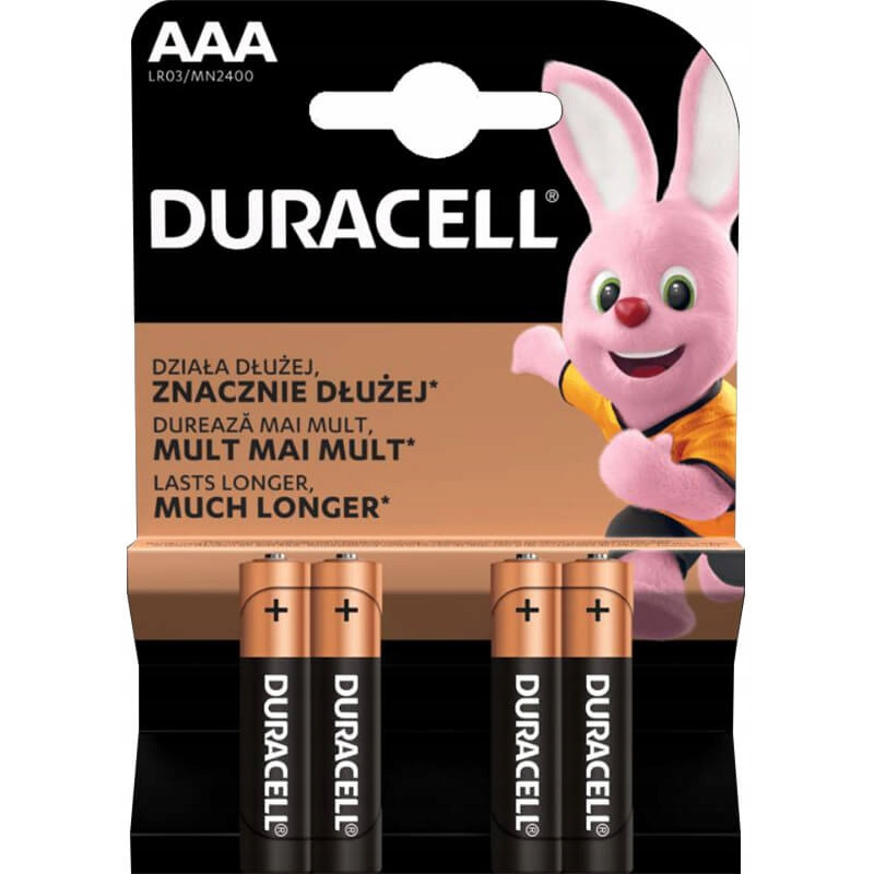 

Bateria Duracell Basic AAA/LR03 (4szt)