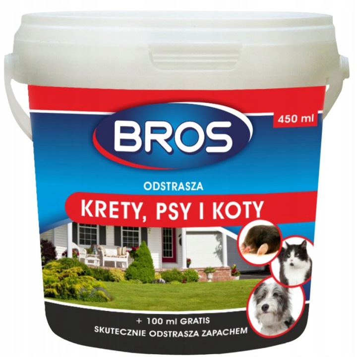 

Bros odstrasza krety, psy i koty 350 m 100ml