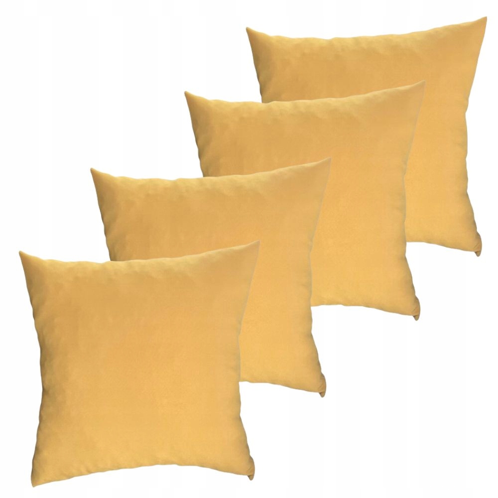 Polštář 50 x 50 cm Hořčice 4 ks Set