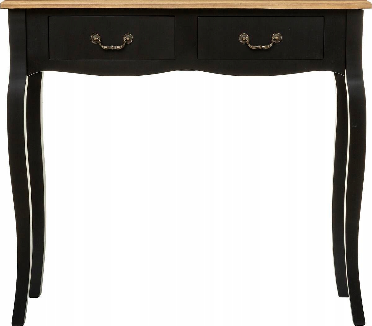 Konsola Chrysa czarna 2 szuflady Wykończenie inne
