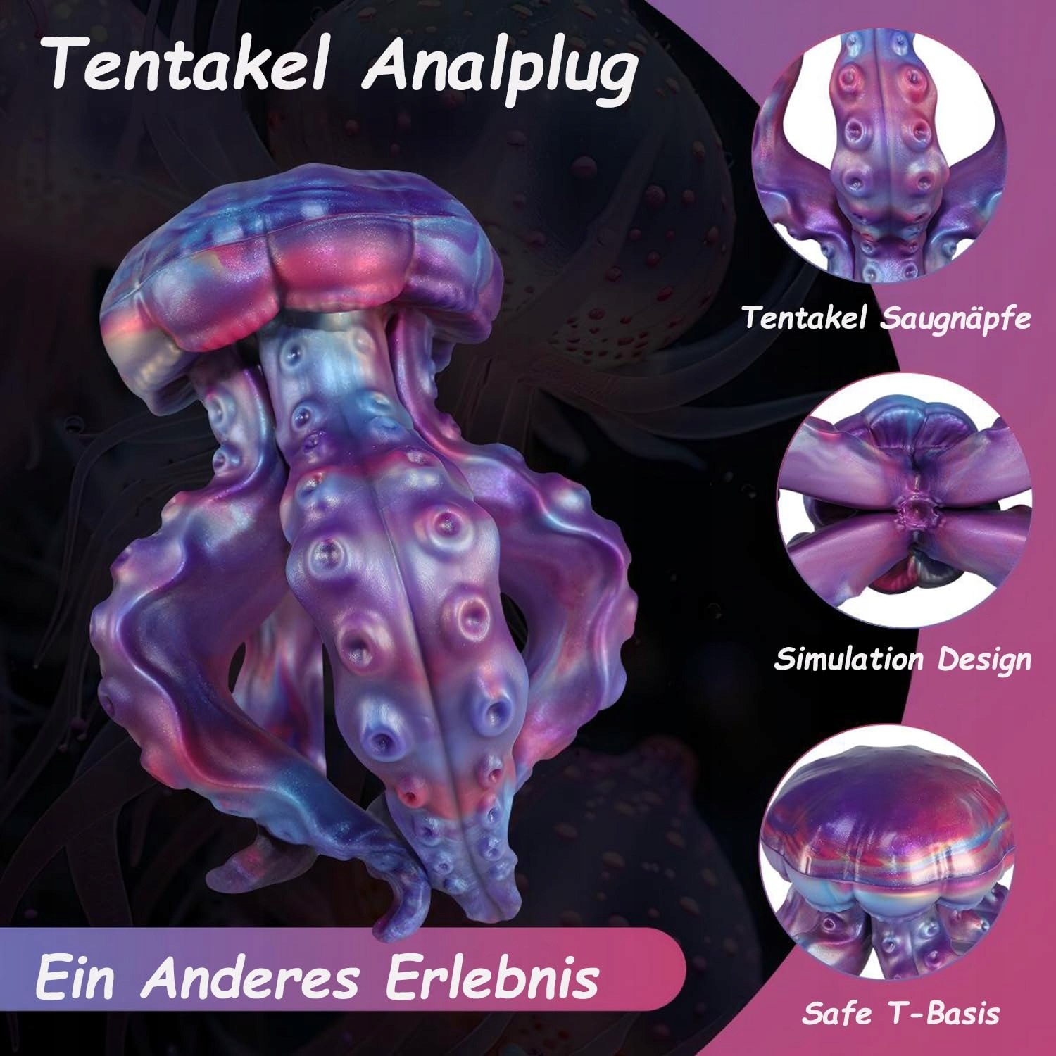 OKTOPUS Tentakel Dildo Silikonowy Fantasy Dildo Masażer Prostaty Dla Par — miniatura 3