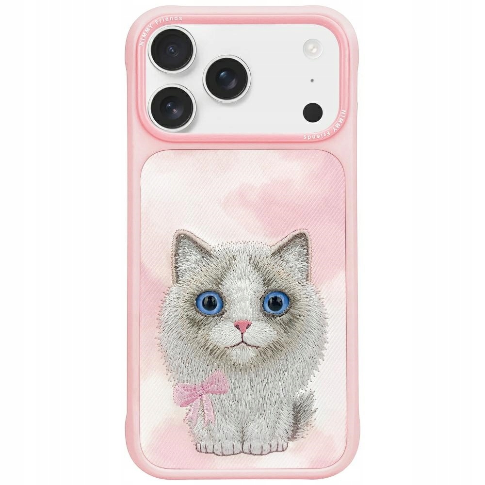 Pouzdro Nimmy Big Eyed Pet 2.0 Cat pro iPhone 17 Pro růžové
