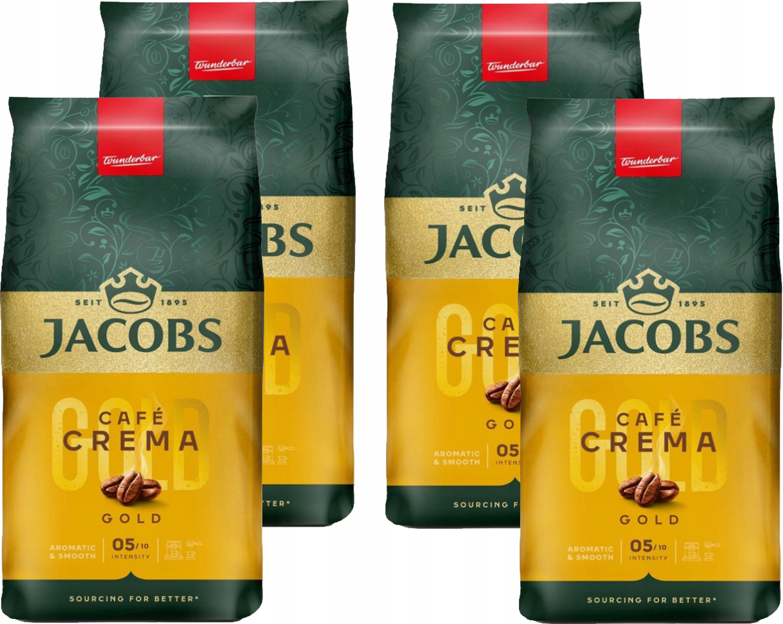 Kawa ziarnista Jacobs Crema Gold 4 x 1kg