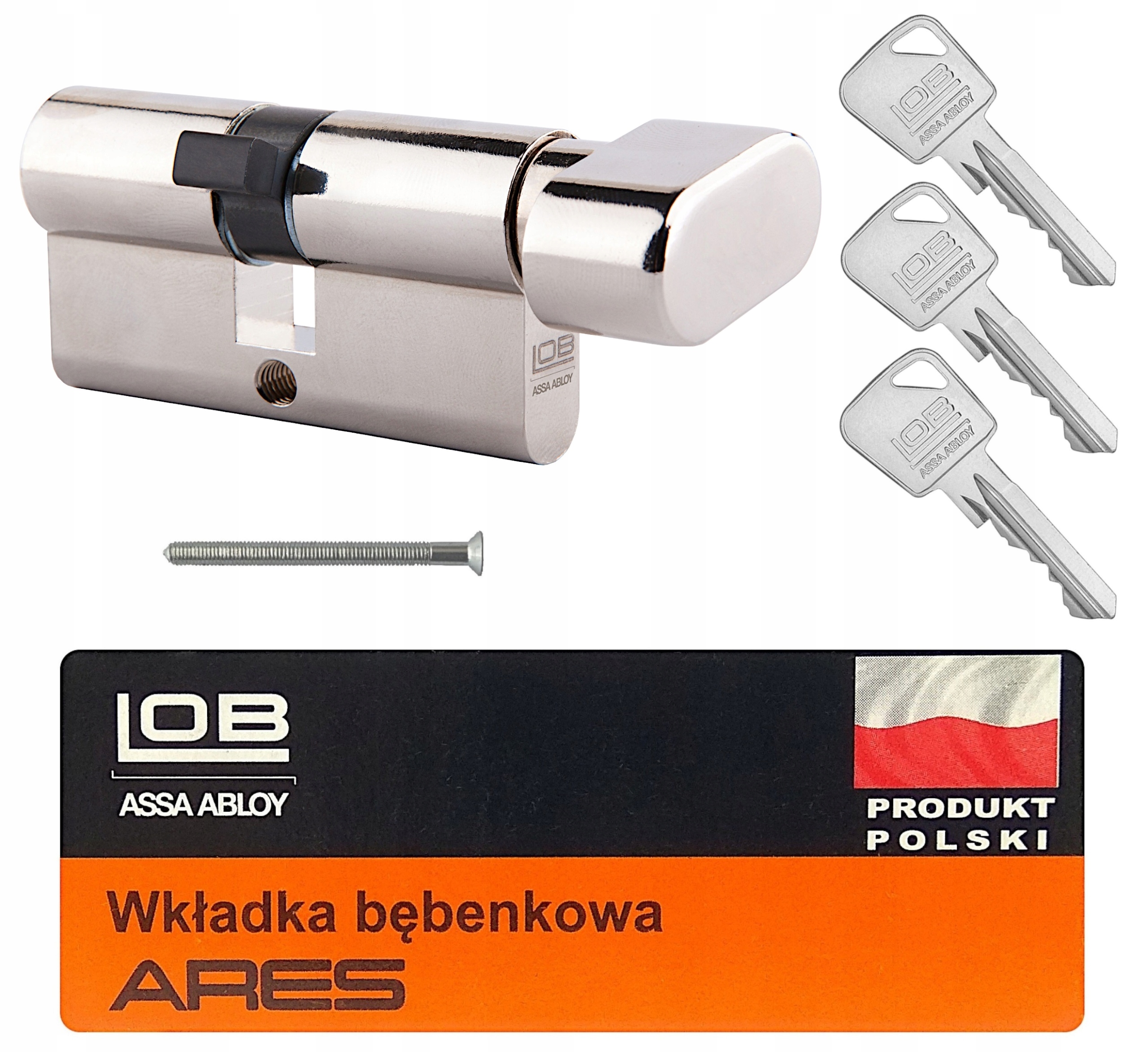 

wkładka Lob Ares 30/35G z gałką nikiel
