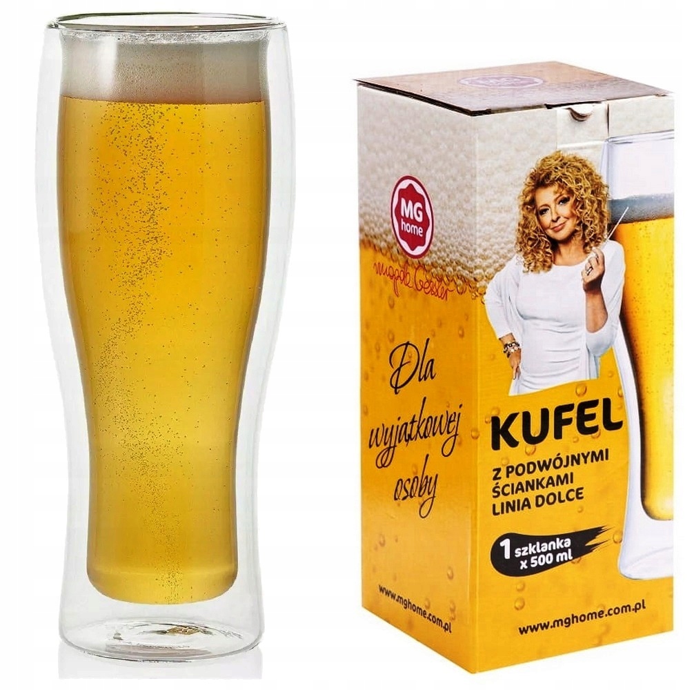 

Kufel do Piwa Drinków 500ml Szklanka Termiczna